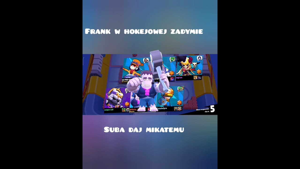 TESTUJEMY: FRANK W HOKEJOWEJ ZADYMIE 💪🏒 MIKATY BRAWL STARS SHORT #brawlstars #mikaty
