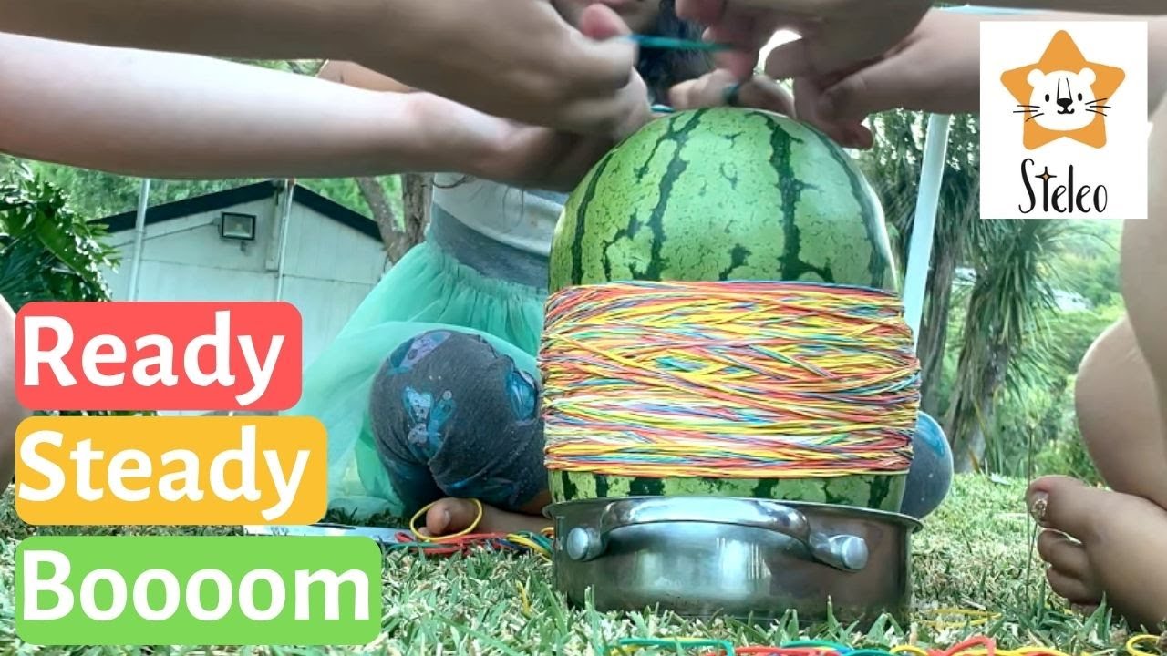 Watermelon Experiment Video for Kids | Rubber Bands on Watermelon Experiment at Home