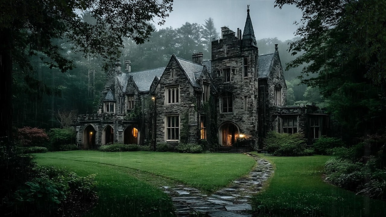 Rain at the Gothic Manor | Dark Academia Ambience (3 Hours)