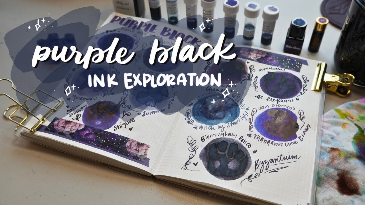 Purple Black Fountain Pen Ink 💜 | Ink Exploration No. 28
