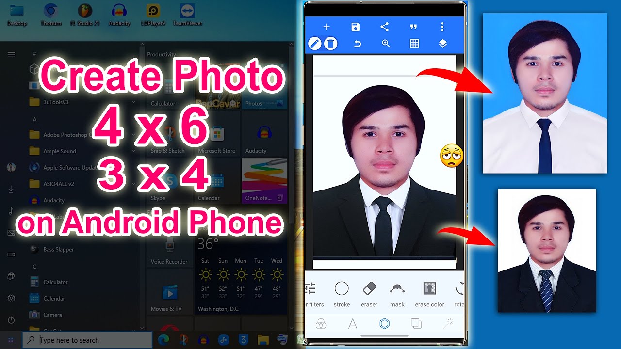 How to create Photo 4x6 / 3x4 on Android Phone or on iPhone @Mizzband