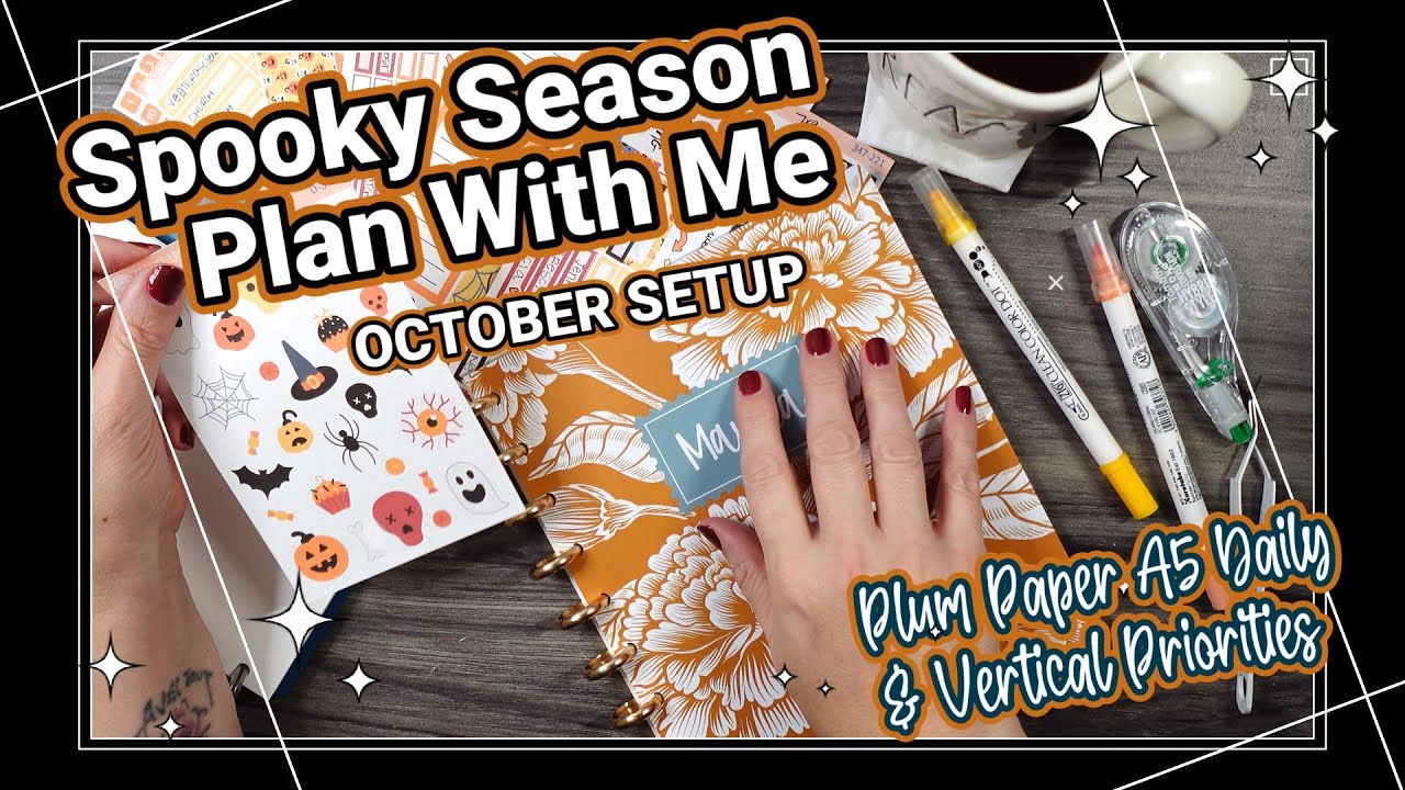 Plan With Me, Tips + Tricks! OCTOBER Monthly in TWO Plum Paper Planners