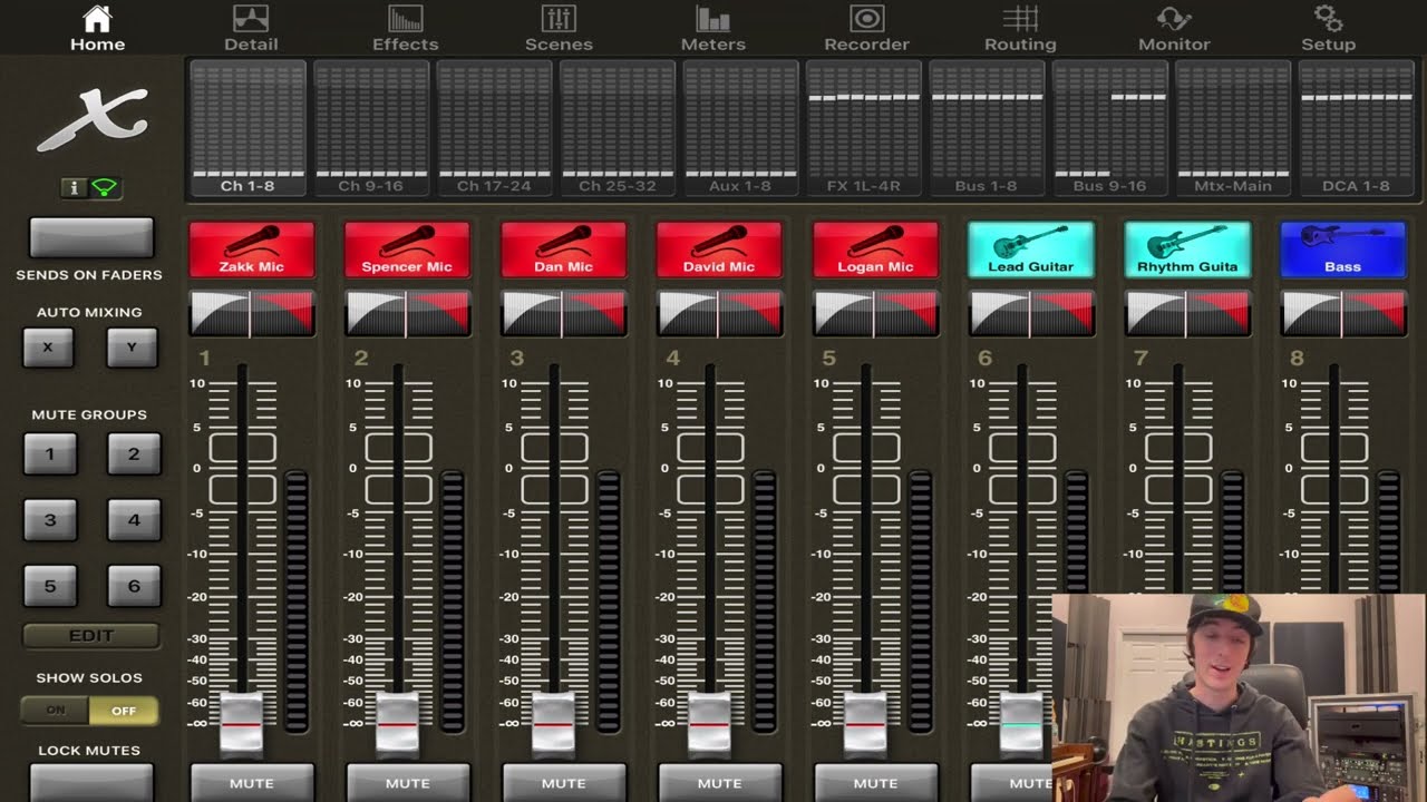 How To Set Up X32 on iPad App (Running In Ear Monitors and Mixing FOH at the Same Time)