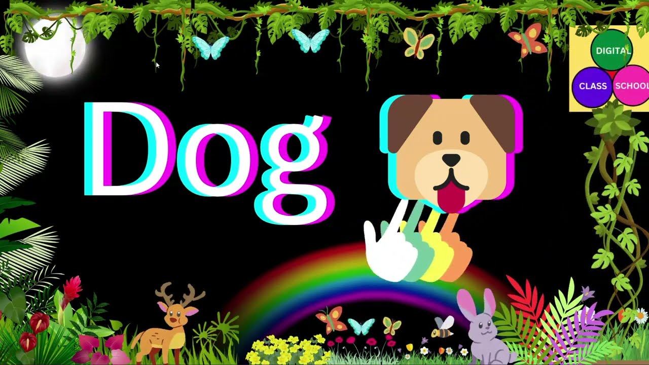 ఇంగ్లీష్ పదాలు words for kids   kids education in telugu and english -   animals names for kids