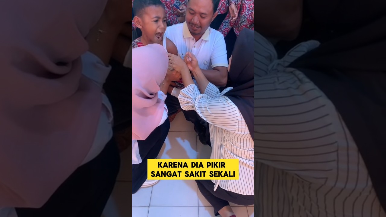 momen lucu ketika murid sekolah menangis saat disuntik vaksin ‼️ #lucu #ngakak #murid  #vaksin