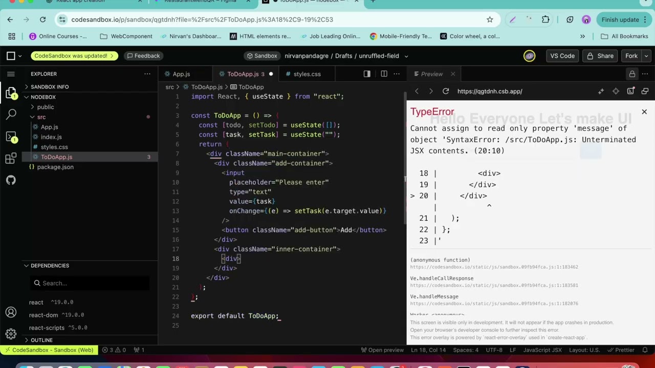 Frontend Machine Coding Round – To-Do List Component in React