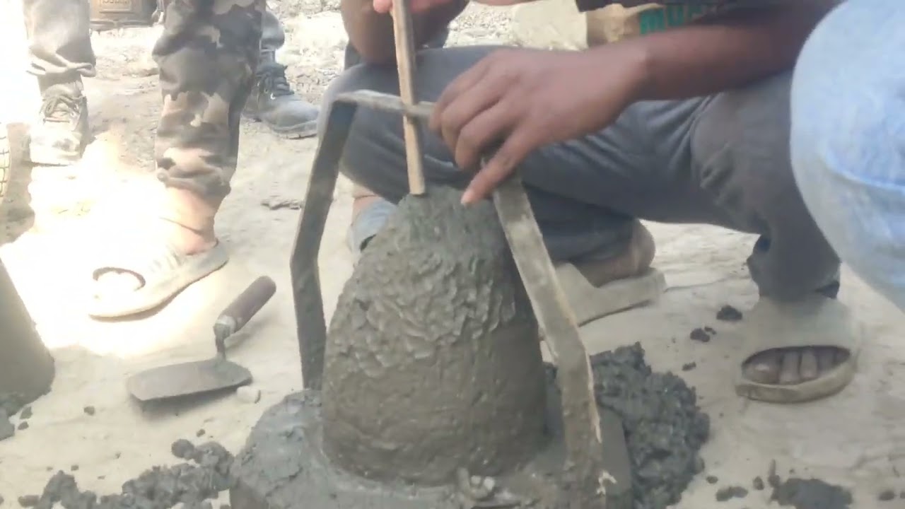 Slab casting se phele ka kam ! Slump test! Cube filling! Slab casting! Concrete work! Boom placer