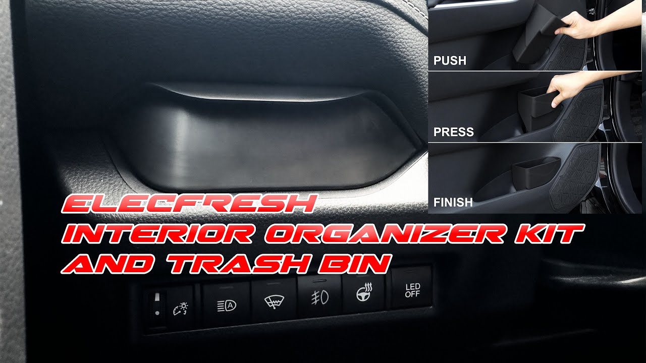 ELECFRESH Органайзер для центральной консоли и мусорное ведро на дверь для Toyota RAV4 2025-2019 ...