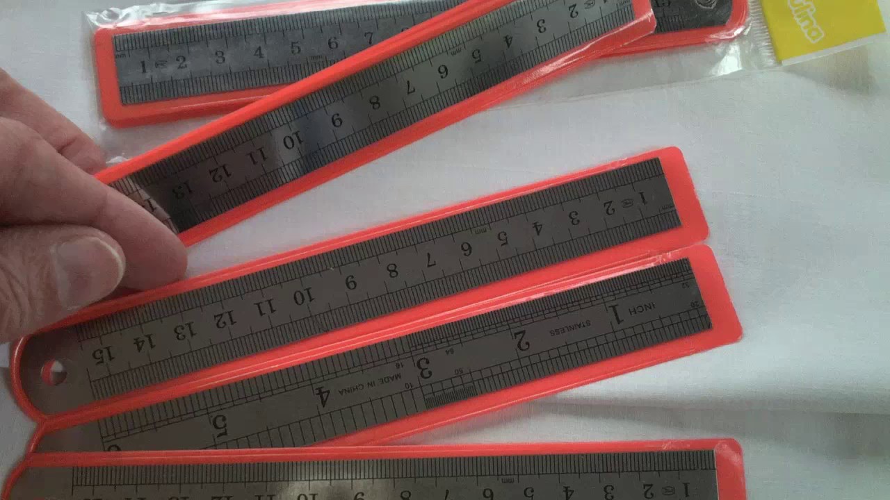 Riga in acciaio inox lato misura d'argento metrico righello, by Banggood