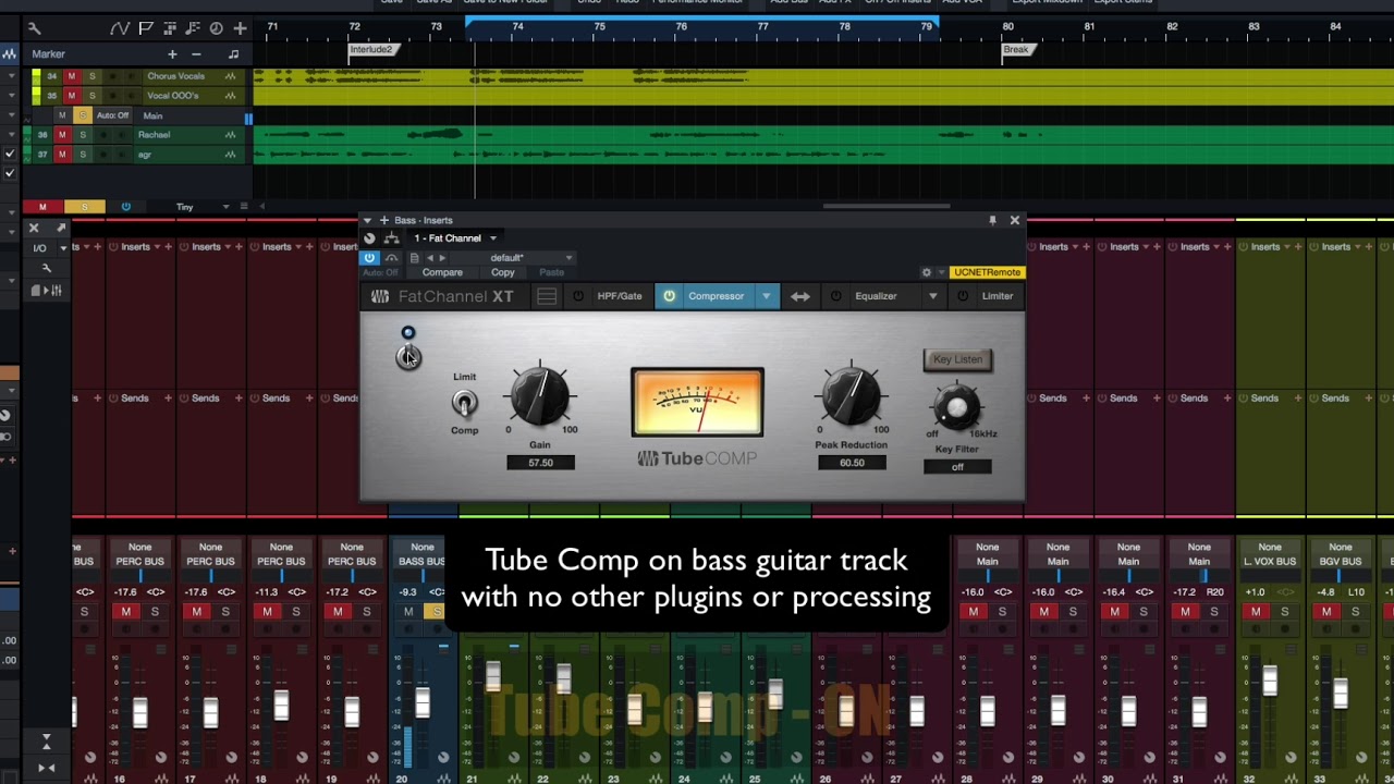 PreSonus Fat Channel Plug-in Demo: Tube Comp