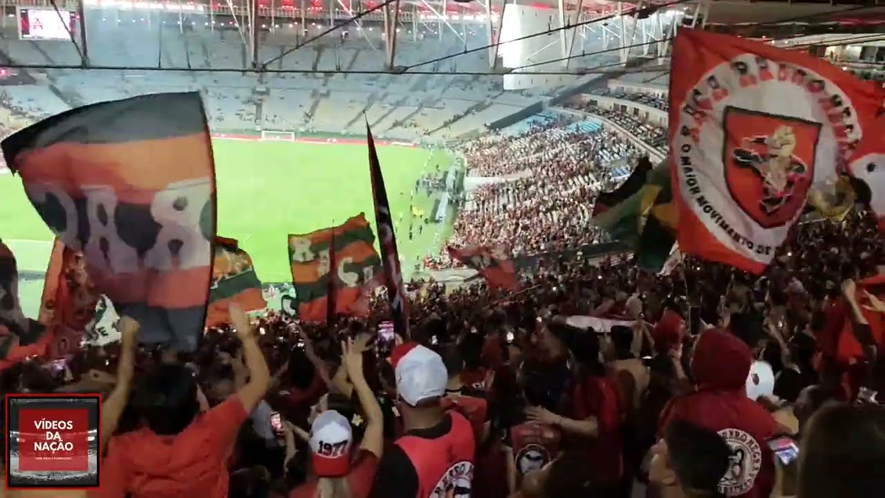 Raça Rubro-Negra cantando o Rap do Pirão contra o Fluminense + Hino das bandeiras - Volta da Raça