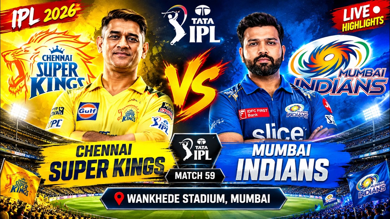 CSK vs MI 🔥 Match 59 | MS Dhoni vs Rohit Sharma | IPL 2026 Highlights | Epic Clash 🏏