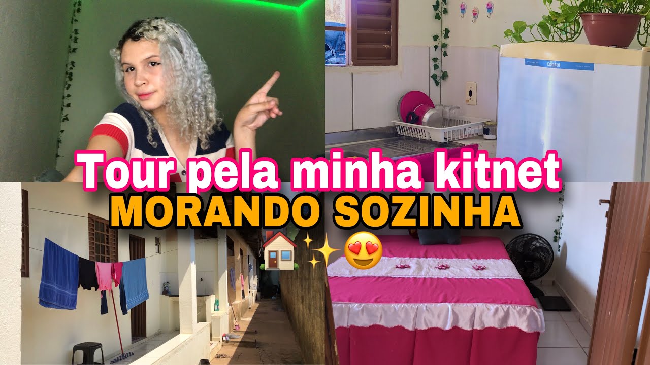 TOUR PELA MINHA KITNET DE DOIS CÔMODOS MORANDO SOZINHA AOS 18 ANOS🏠✨💗