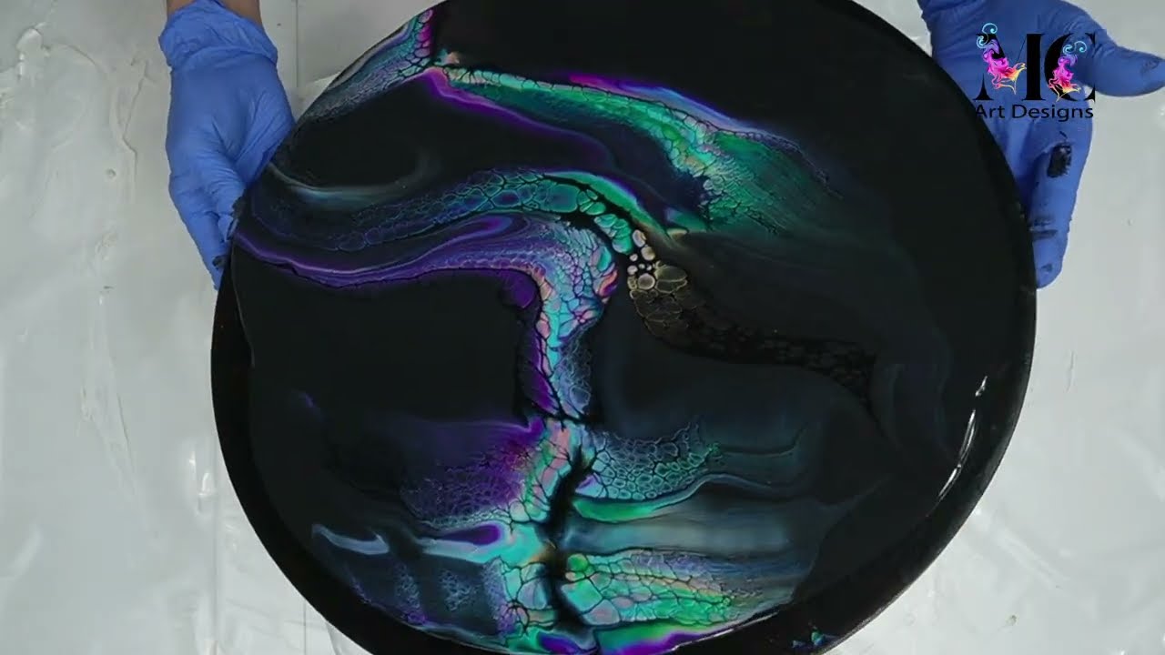 #57 Galaxy Bloom Pour Tutorial | Paint Cells on a Black Base 🌌#fluidart