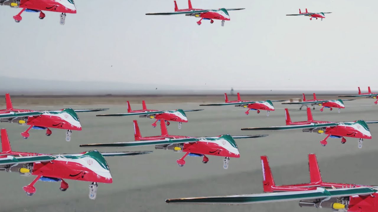 Iran Military Drone Exercises - Large-Scale