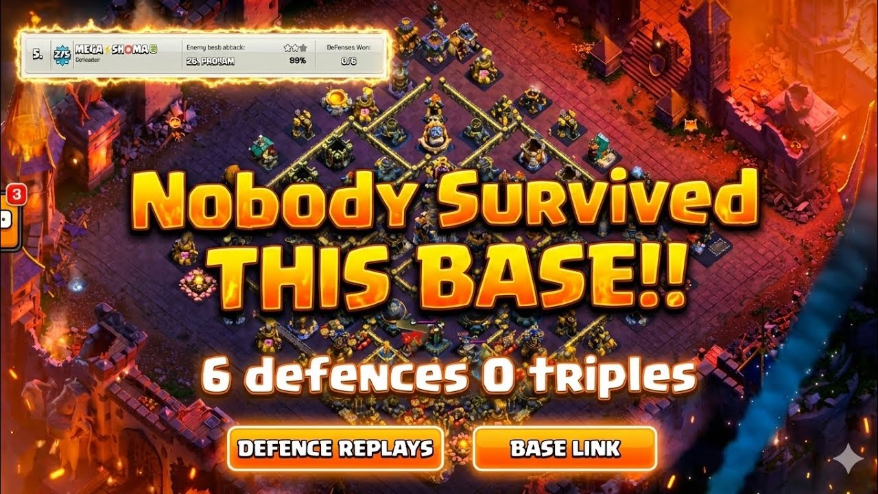6 Champions Tried This TH18 Base... Nobody Survived 🔥💀