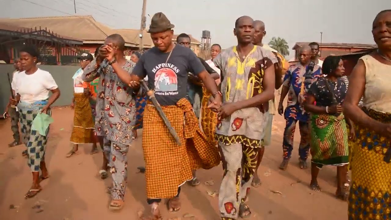 Isoton Traditional Display During Funeral In Benin Kingdom Which Is Aimed To Safeguard Benin Culture