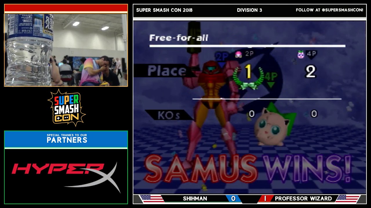 SSC 2018 - SSB64 - Shihman (Yoshi, Samus) Vs. Professor Wizard (Puff) Smash 64 Division 3