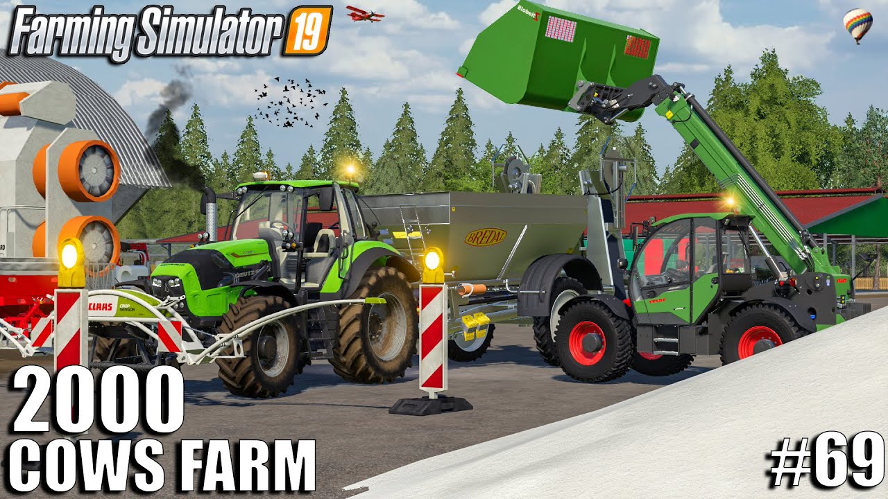 Spreading LIME with HEAVY MACHINERY | 2000 Cows Farm | Farming Simulator 19 Timelapse Episode 69