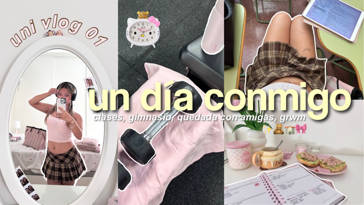 💌vlog: un día conmigo 🎀 {clases, rutina, grwm, kawaii cafe…} 🧸₊˚⊹ᰔ | uni vlog 01 🏫