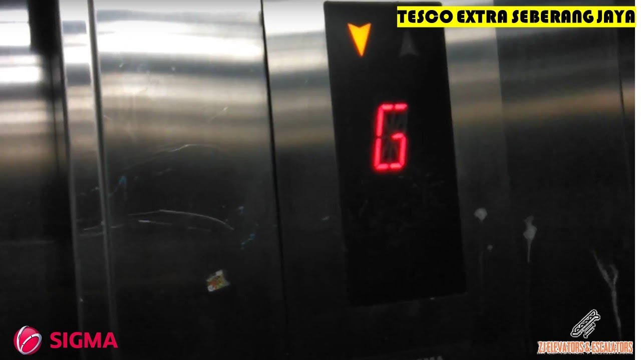 Horrible SIGMA elevator at Tesco Extra Seberang Jaya, Penang, Malaysia.