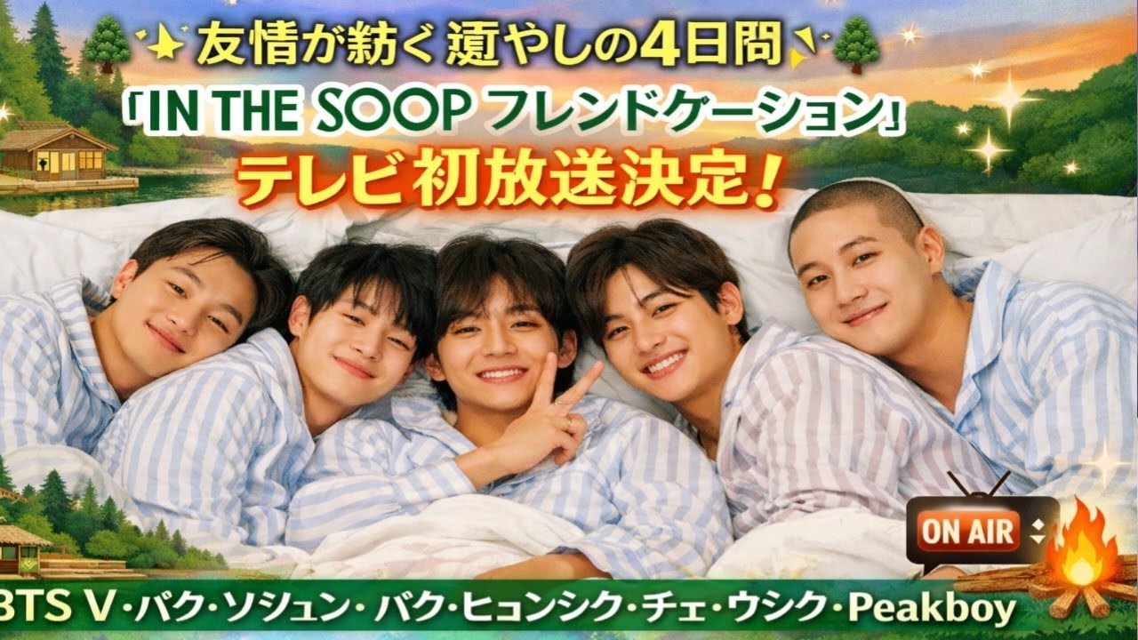 🌲✨友情が紡ぐ癒やしの4日間✨🌲「IN THE SOOP フレンドケーション」テレビ初放送決定！