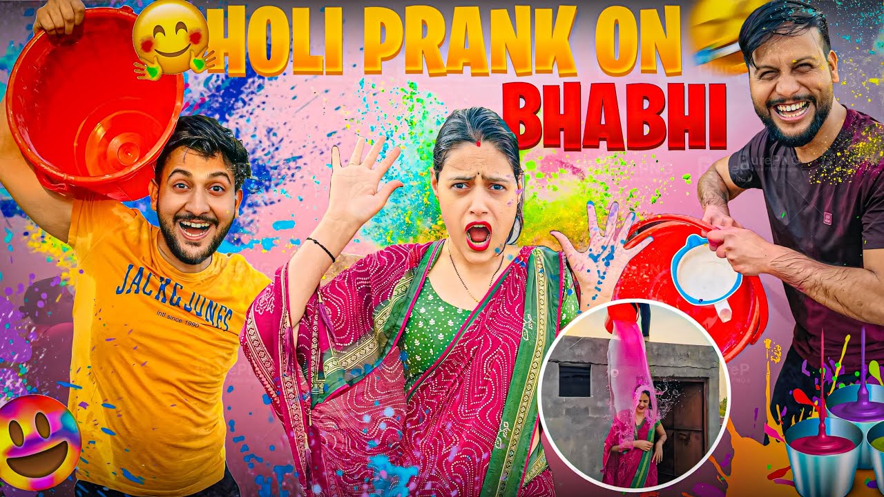 Holi Prank On Bhabhi😂🎉 | by Vinay Thakur