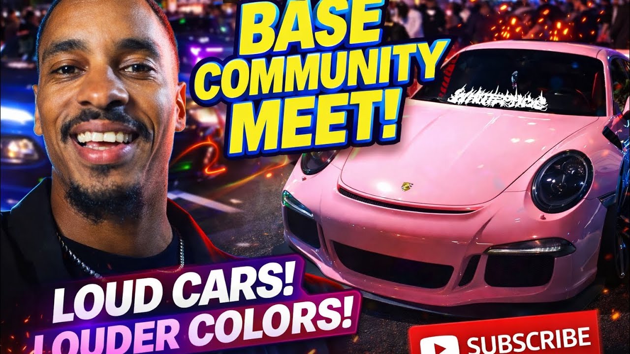 Base Community Meet: Where Loud Cars and Louder Colors Shake the Scene!