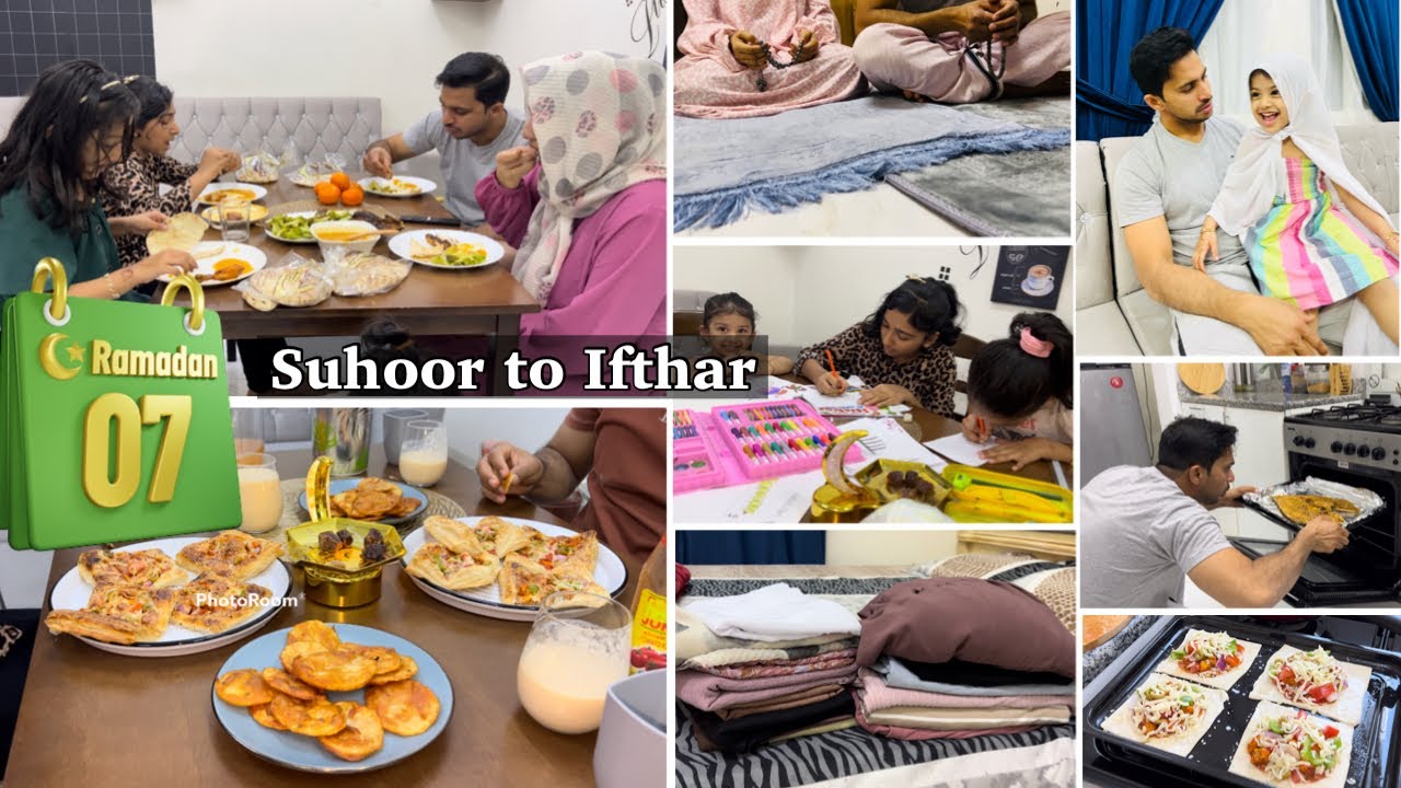 റമദാനിൽ രാത്രി ഉറങ്ങാറില്ല 🤲🏻Suhoor മുതൽ Ifthar വരെ🌙Ramadan Full Day Routine | Puff Pastry Pizza