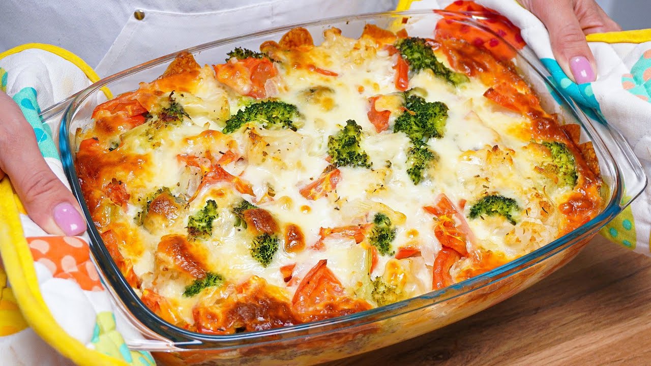 Ich mache diesen Auflauf jedes Wochenende! Leckeres Abendessen mit Brokkoli und Blumenkohl!