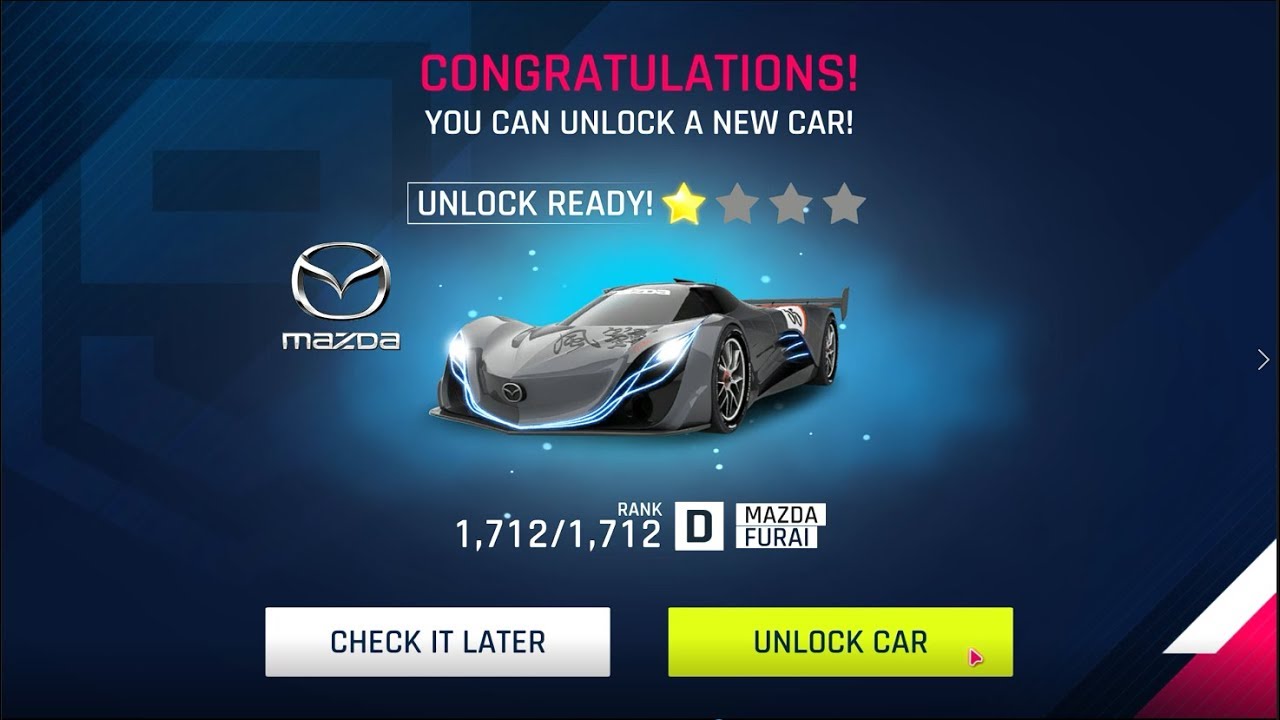 Asphalt 9 Opening Packs To Unlock Mazda Furai