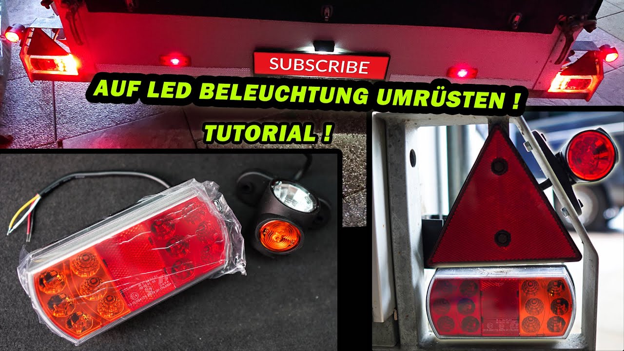 LED ANHÄNGERBELEUCHTUNG MONTIEREN ! | TUTORIAL | DIY | RÜCKLEUCHTEN | SCHLEUDERLAMPEN | FACTOREM