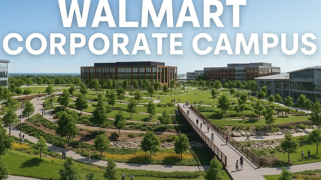 Driving Through Walmart’s New Corporate Campus | Bentonville AR | 4K 60fps