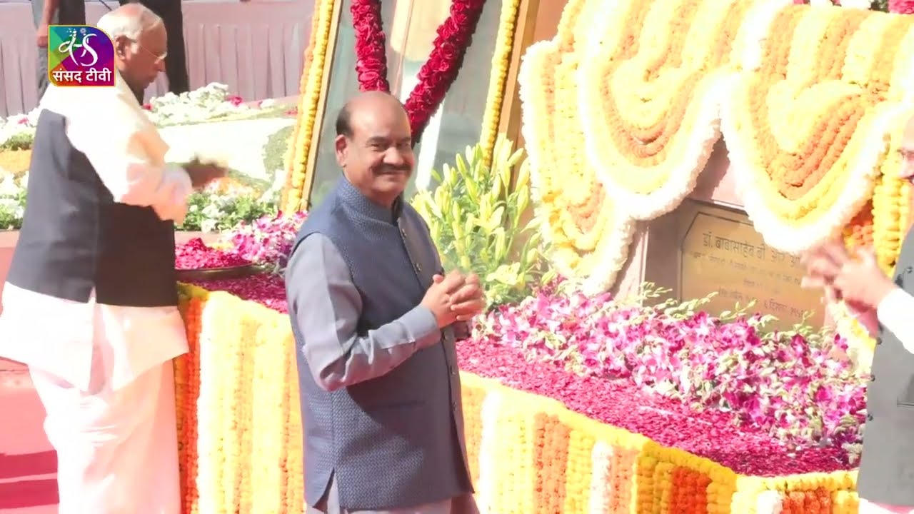 Lok Sabha Speaker Om Birla Pays Tribute to Dr B.R. Ambedkar at Parliament | Ambedkar Jayanti 2026