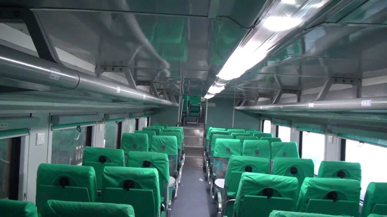 THE SHINNING INTERIORS OF DOUBLE DECKER EXPRESS AC COACH -- FOR YOUR PLEASURE !