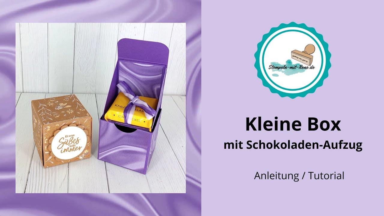Kleine Box mit Schokoladenaufzug - gefertigt mit Produkten von Stampin´Up!