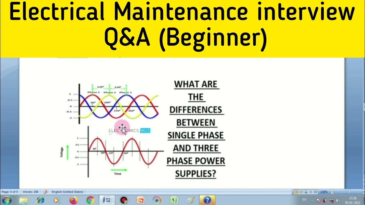 Electrical  Maintenance interview Q&A (Beginner) - 1