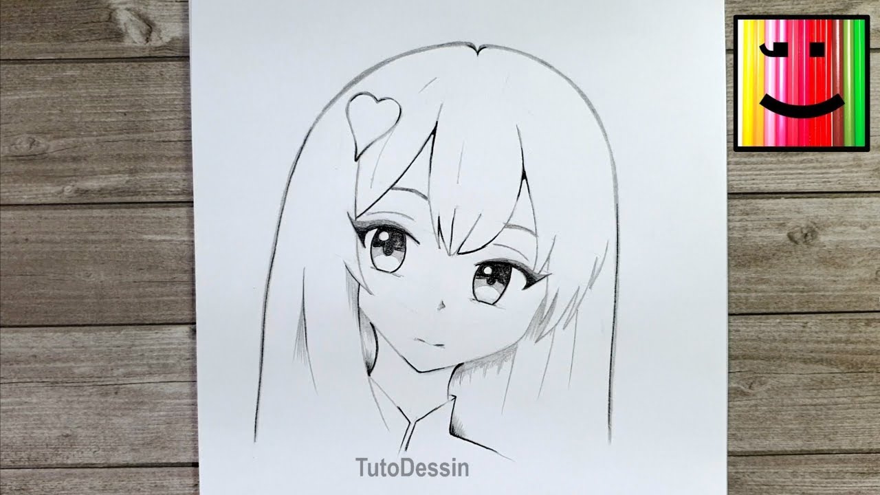 Comment dessiner le visage d'une fille manga de face | Tutoriel proportions et style