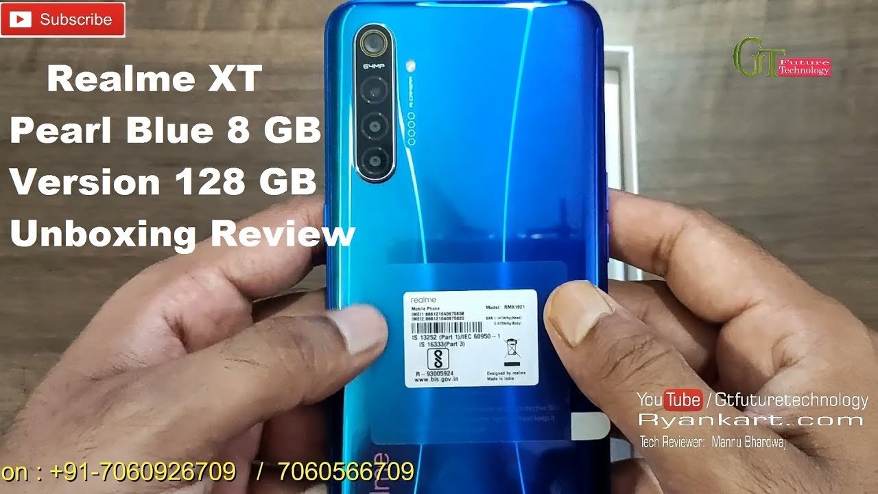 Realme XT pearl blue 8 gb version 128 gb memory | Realme XT  8 gb unboxing | first 64 mp quad camera