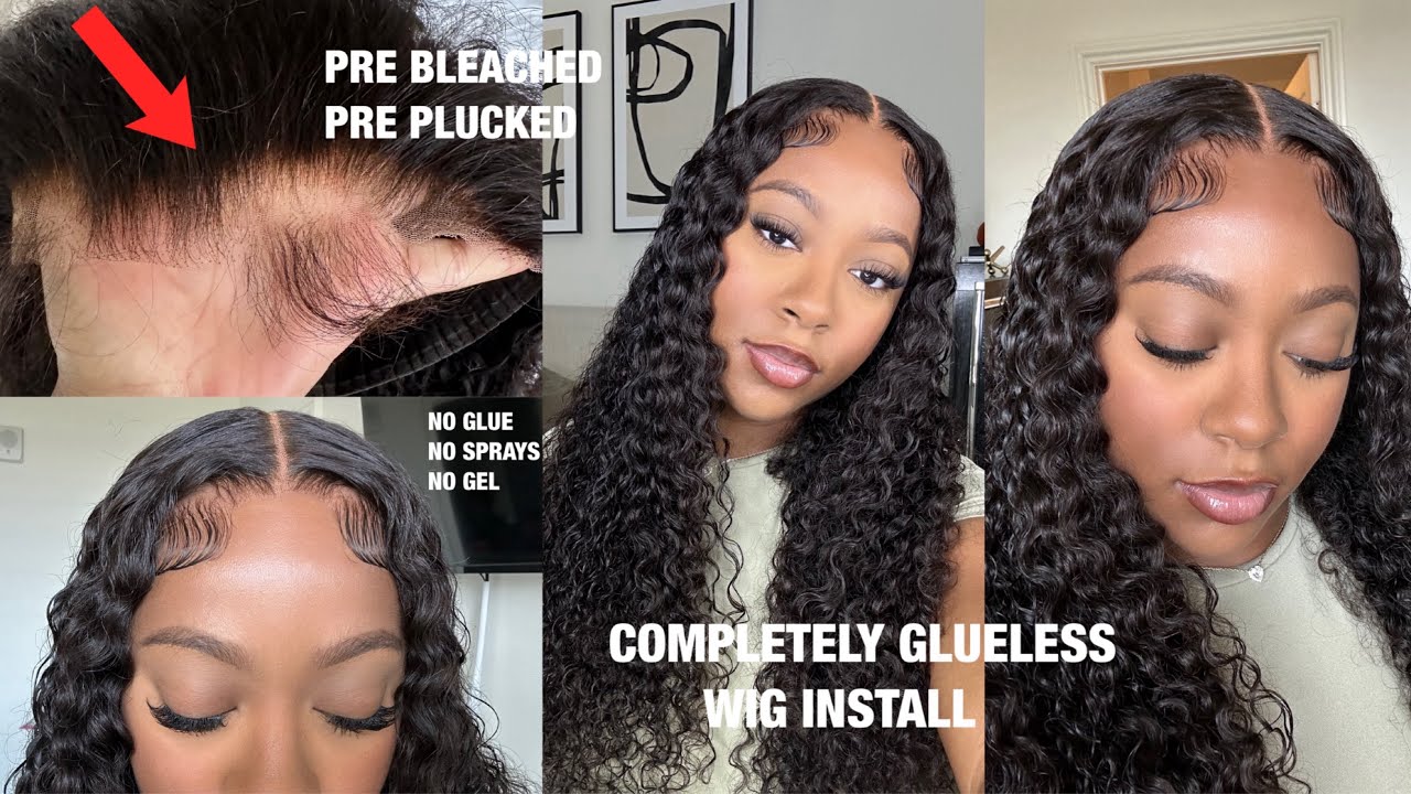 PRE BLEACHED KNOTS AND PRE PLUCKED BYE BYE KNOTS WIG INSTALL FOR BEGINNERS | NO GLUE | Unice Hair