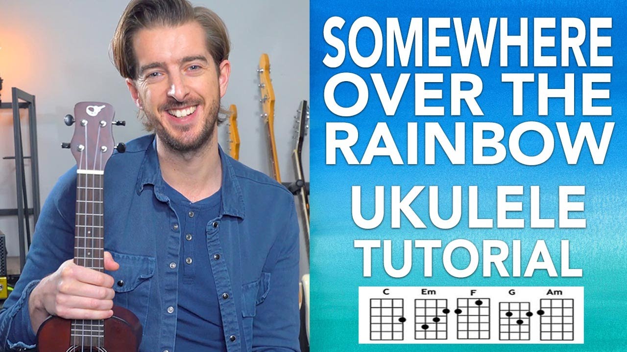 UKE - Somewhere Over The Rainbow UKULELE Lesson Tutorial - Easy Songs how to play