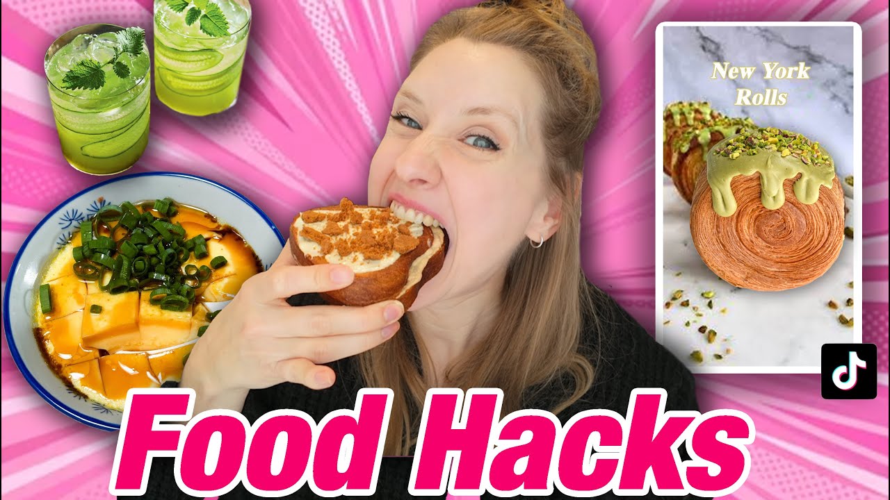 Viral TikTok FOOD TRENDS uitproberen! Welke HACKS werken echt? // Rosalie Boom #273