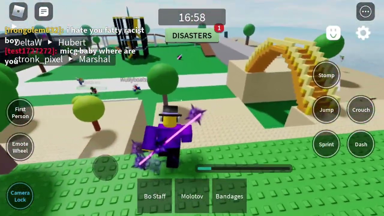 Using bo staff in roblox combat warriors