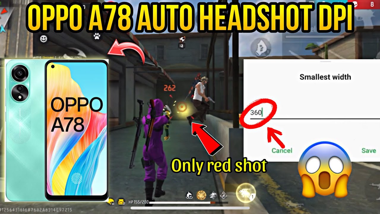 Oppo a78 dpi setting free fire || Best dpi for oppo a78 || dpi oppo smartphone