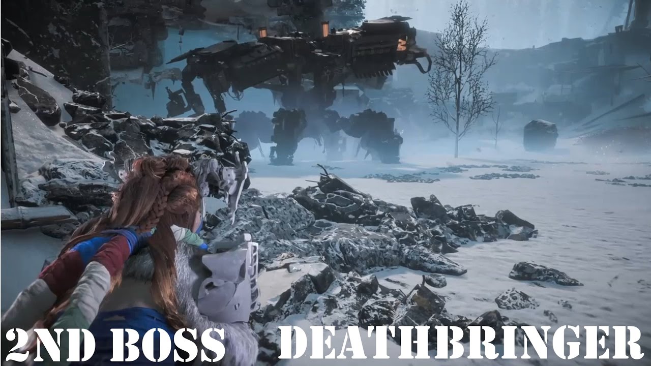Horizon Zero Dawn: Second Boss Fight - Deathbringer (Hard Difficulty)