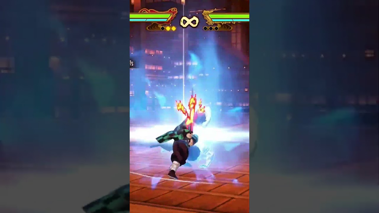Tanjiro and Giyu VS Akaza