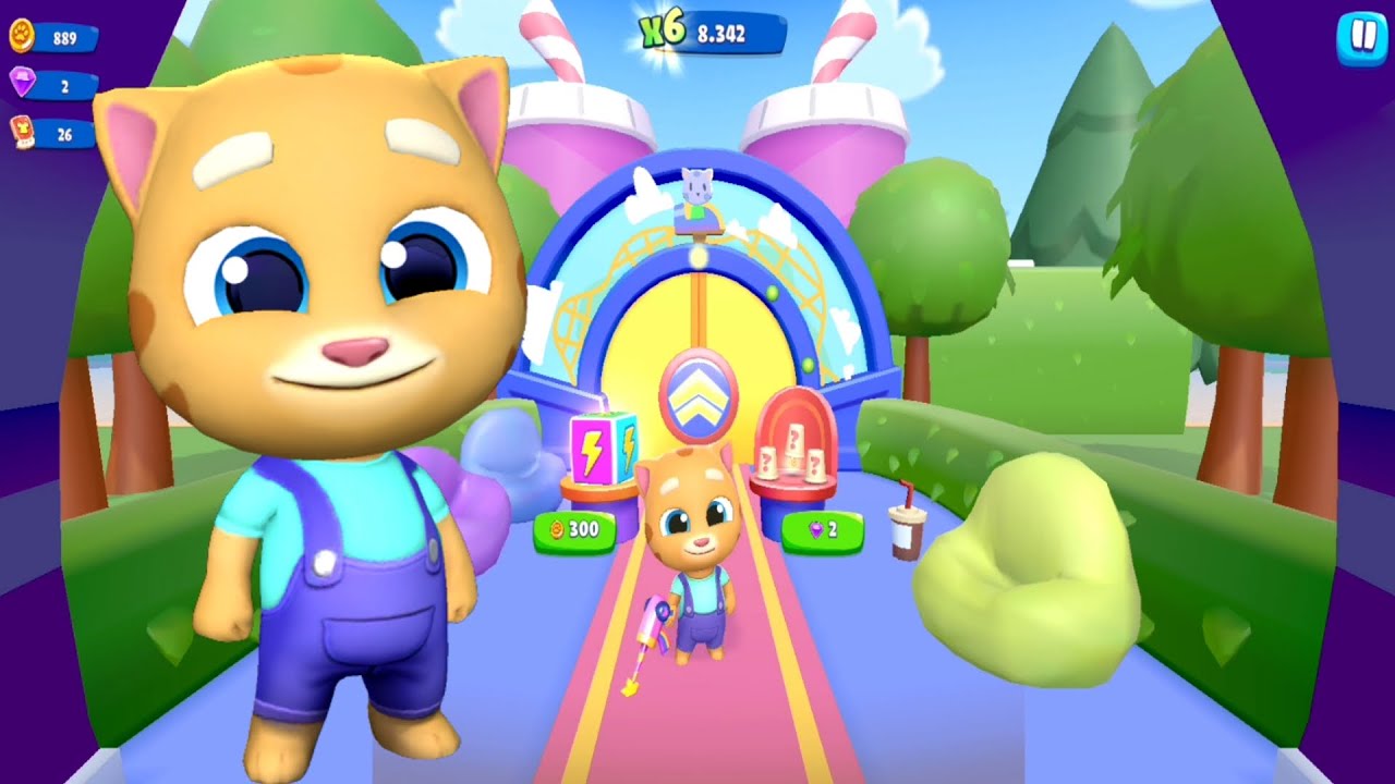 Talking Tom Blast Park  New Update / Talking Ginger vs Raccoon (Android ios Games)