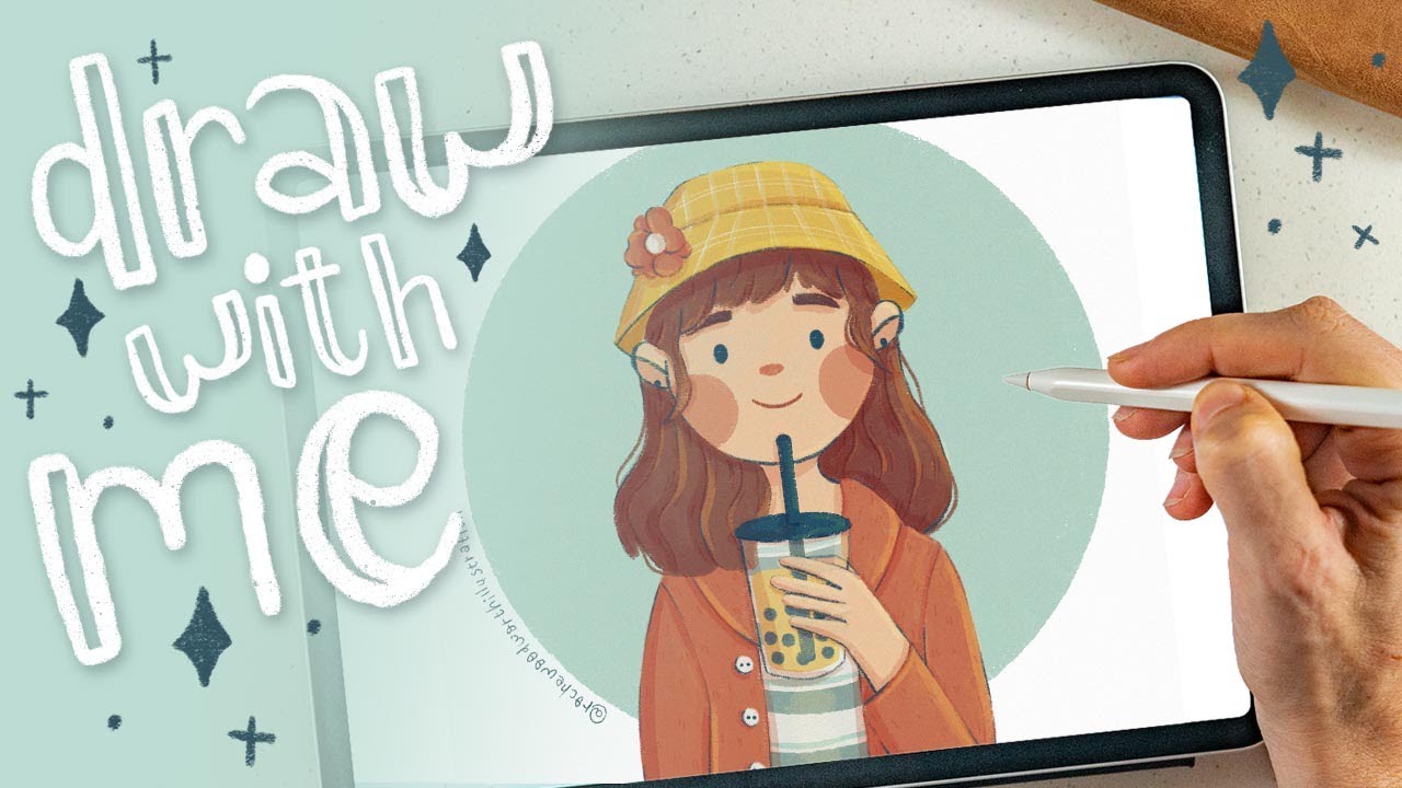 Draw With Me 002: Coloring In Procreate, Drawing Timelapse