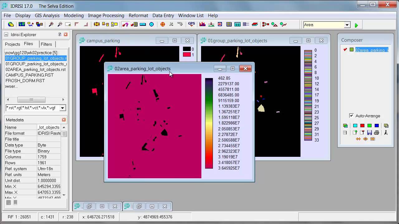 202 Calculate area of zones and represent as a raster