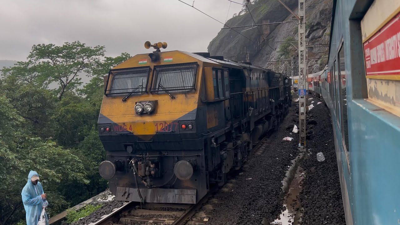 Journey after Major Land Slide at Bhor Ghat Between Karjat and Lonavala  : 22105 Indrayani Express